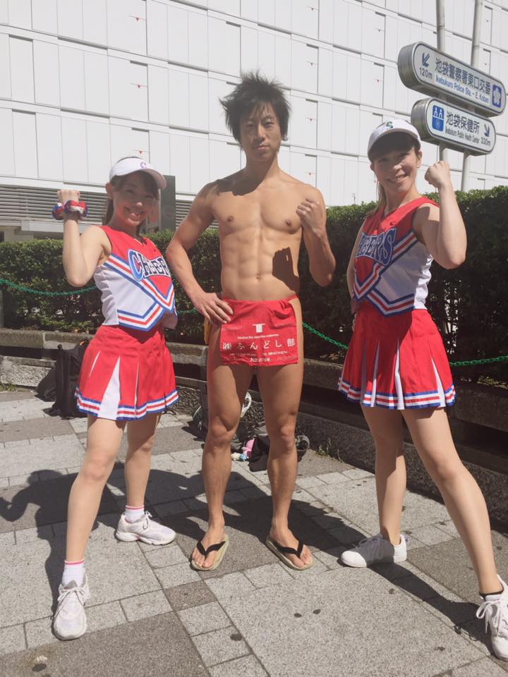 ふんどしチア。寝癖があまりにひどい